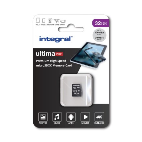 Integral INMSDH32G-100/70V30 mémoire flash 32 Go MicroSDHC UHS-I Classe 10