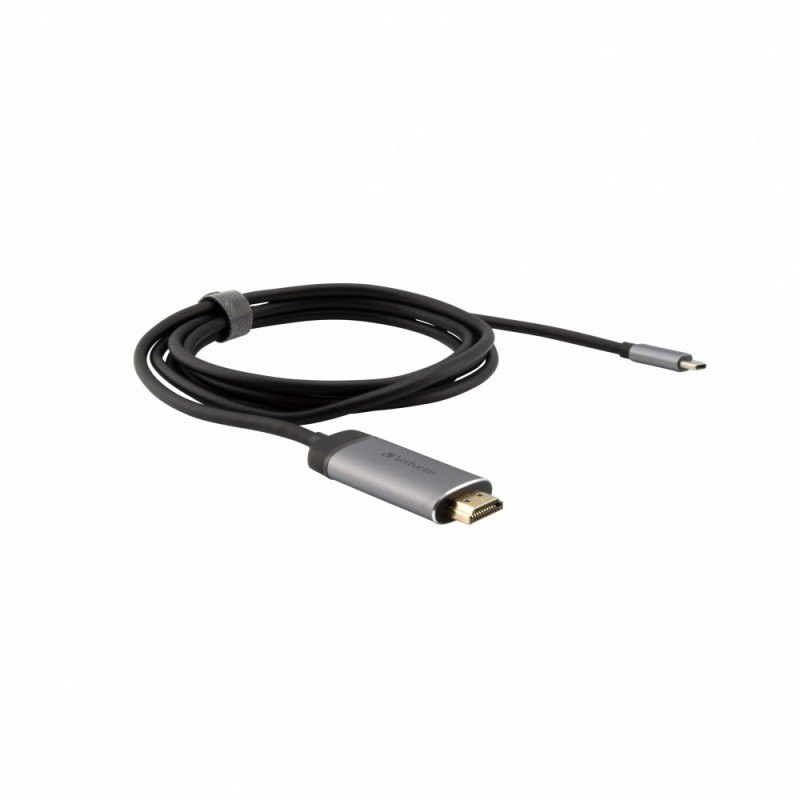 Verbatim 49144 câble vidéo et adaptateur 1,5 m USB Type-C HDMI Noir, Argent Verbatim 49144 câble vidéo et adaptateur 1,5 m USB Type-C HDMI Noir, Argent