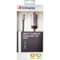 Verbatim 49144 câble vidéo et adaptateur 1,5 m USB Type-C HDMI Noir, Argent Verbatim 49144 câble vidéo et adaptateur 1,5 m USB Type-C HDMI Noir, Argent