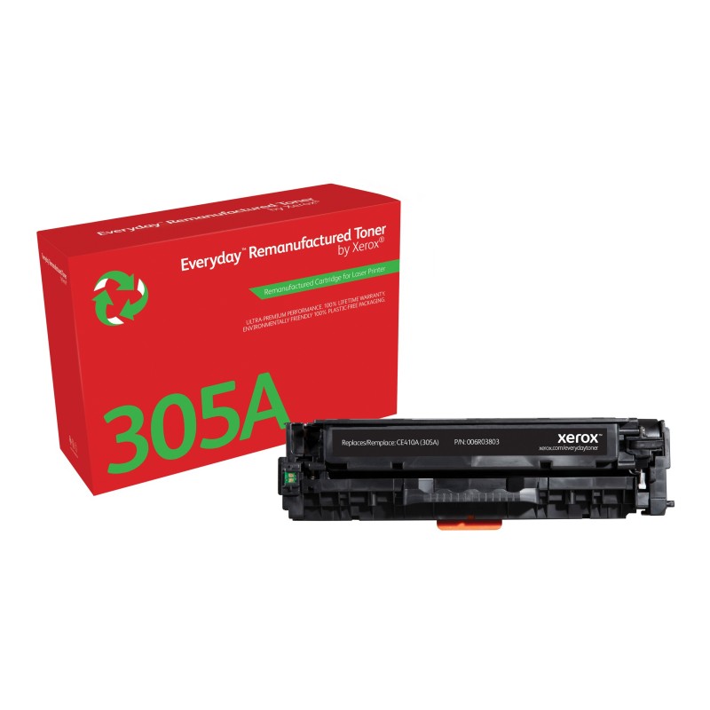 Toner remanufacturé Noir Everyday™ de Xerox compatible avec HP 305A (CE410A), Capacité standard Toner remanufacturé Noir Everyday™ de Xerox compatible avec HP 305A (CE410A), Capacité standard