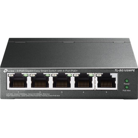 TP-Link TL-SG105MPE commutateur réseau L2 Gigabit Ethernet (10/100/1000) Connexion Ethernet, supportant l'alimentation via ce