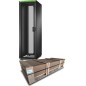 APC FlatPack EasyRack 600mm/42U/1000mm avec toit, panneau latéral, roulettes, noir