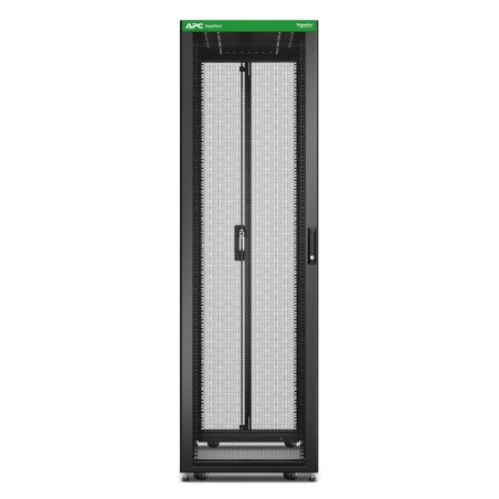 APC FlatPack EasyRack 600mm/42U/1000mm avec toit, panneau latéral, roulettes, noir