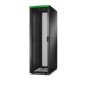 APC FlatPack EasyRack 600mm/42U/1000mm avec toit, panneau latéral, roulettes, noir