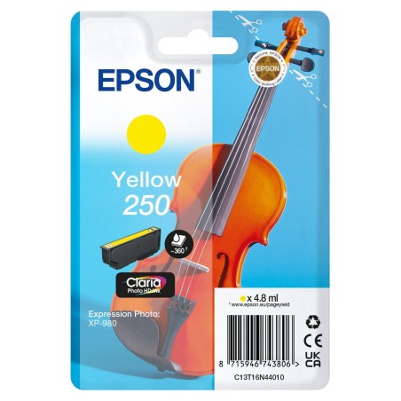 Epson 250 Violin Claria Photo HD cartouche d'encre 1 pièce(s) Original Jaune