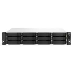 QNAP TS-1264U-RP NAS Rack (2 U) Intel® Celeron® 8 Go DDR4 0 To QNAP QTS Aluminium, Noir