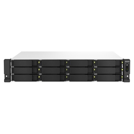 QNAP TS-1264U-RP NAS Rack (2 U) Intel® Celeron® 8 Go DDR4 0 To QNAP QTS Aluminium, Noir