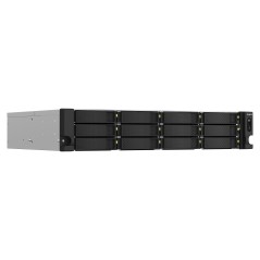QNAP TS-1264U-RP NAS Rack (2 U) Intel® Celeron® 8 Go DDR4 0 To QNAP QTS Aluminium, Noir