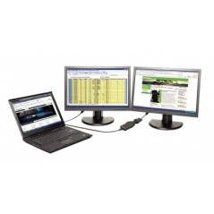 Lenovo USB 3.0 - DVI VGA adaptateur graphique USB 2048 x 1152 pixels Noir
