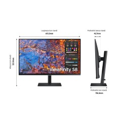 Samsung LS27B800PXU écran plat de PC 68,6 cm (27") 3840 x 2160 pixels 4K Ultra HD LCD Noir