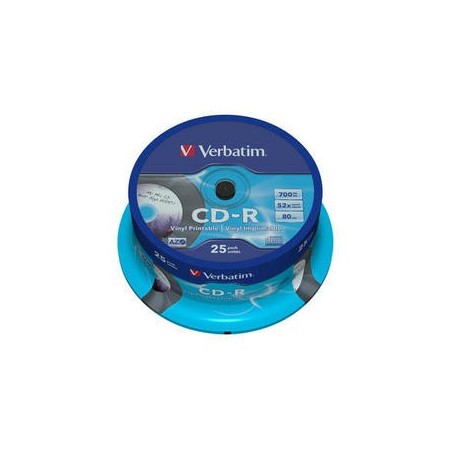 Verbatim CD-R AZO Data Vinyl Printable 700 Mo 52x 25 pièce(s)