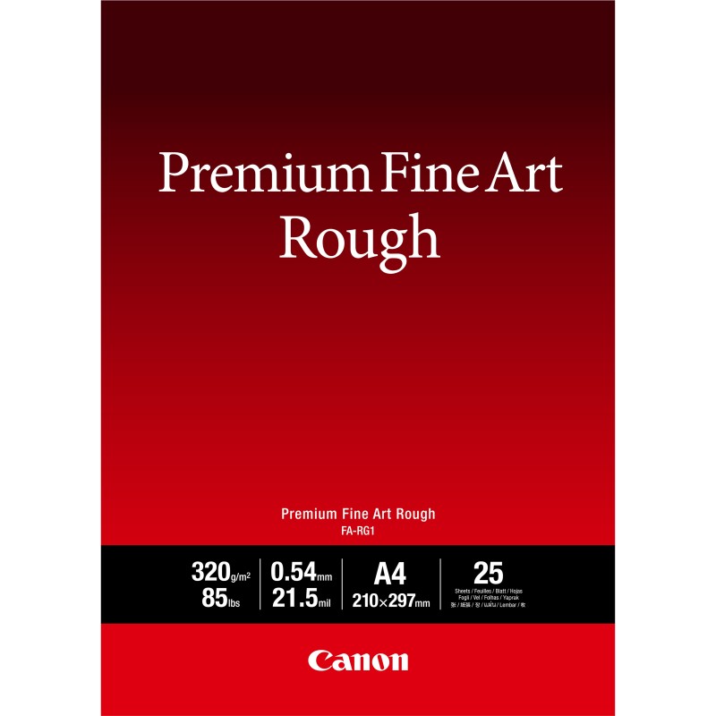 Canon Papier A4 beaux-arts texturé Premium FA-RG1, 25 feuilles Canon Papier A4 beaux-arts texturé Premium FA-RG1, 25 feuilles