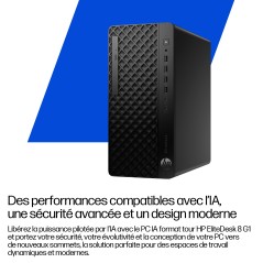 HP EliteDesk 8 Tower G1i AI Wolf Pro Security Edition Intel Core Ultra 7 265 32 Go DDR5-SDRAM 1 To SSD Windows 11 Pro PC AI PC