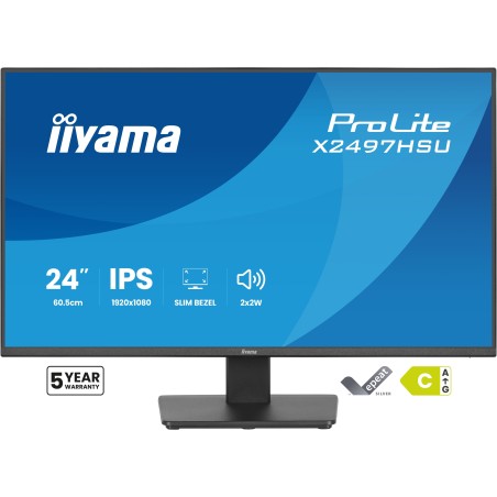 iiyama ProLite X2497HSU-B1 écran plat de PC 60,5 cm (23.8") 1920 x 1080 pixels Full HD LED Noir