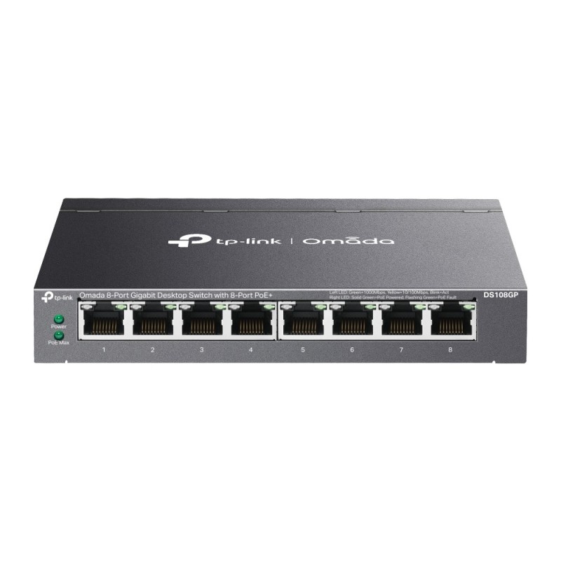 TP-Link Omada DS108GP commutateur réseau Non-géré Gigabit Ethernet (10/100/1000) Connexion Ethernet, supportant l'alimentation