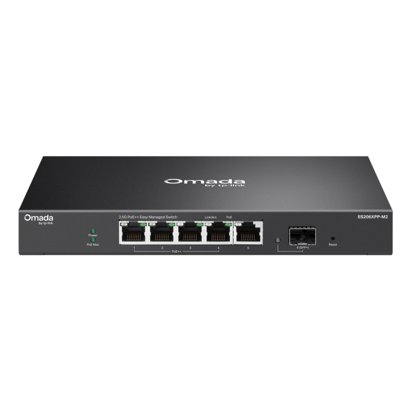 TP-Link ES206XPP-M2 commutateur réseau Géré L2 2.5G Ethernet (100/1000/2500) Connexion Ethernet, supportant l'alimentation via TP-Link ES206XPP-M2 commutateur réseau Géré L2 2.5G Ethernet (100/1000/2500) Connexion Ethernet, supportant l'alimentation via