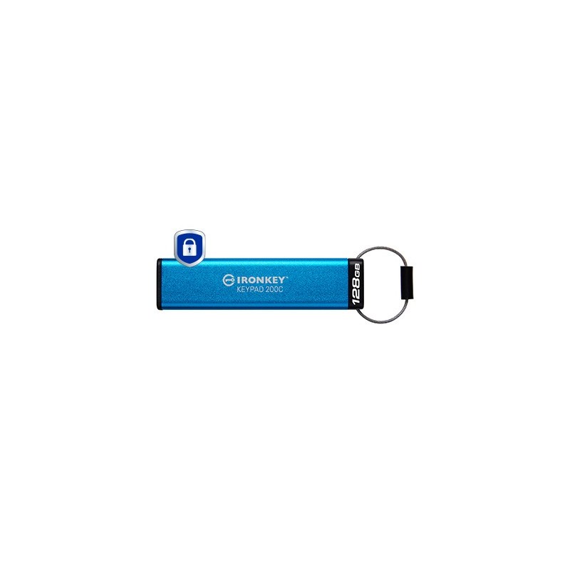Kingston Technology IronKey Keypad 200C USB-C de 128 Go, FIPS 140-3 niveau 3 AES-256