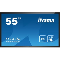 iiyama T5562AS-B1 Écran d'affichage dynamique Écran plat interactif 138,7 cm (54.6") VA 500 cd m² 4K Ultra HD Noir Écran
