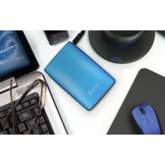 Verbatim Store 'n' Go USB 2.0 Portable Hard Drive 500GB Caribbean Blue disque dur externe 500 Go 5400 tr min 2.5" Bleu