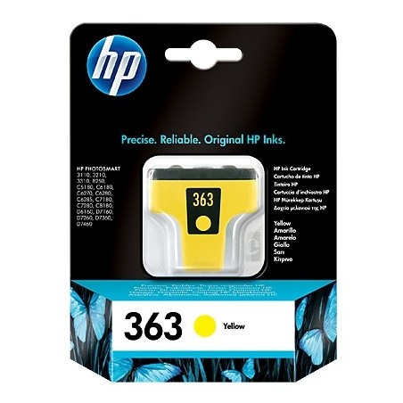 HP 363 cartouche d'encre 1 pièce(s) Original Rendement standard Jaune
