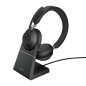 Jabra Evolve2 65 Casque Sans fil Arceau Bureau/Centre d'appels USB Type-C Bluetooth Socle de chargement Jabra Evolve2 65 Casque Sans fil Arceau Bureau/Centre d'appels USB Type-C Bluetooth Socle de chargement