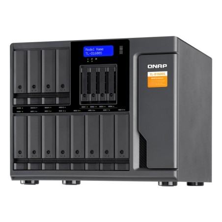 QNAP TL-D1600S Boîtier de disques de stockage Boîtier disque dur SSD Noir, Gris 2.5 3.5"