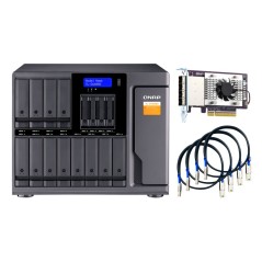 QNAP TL-D1600S Boîtier de disques de stockage Boîtier disque dur/SSD Noir, Gris 2.5/3.5"