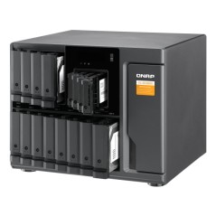 QNAP TL-D1600S Boîtier de disques de stockage Boîtier disque dur SSD Noir, Gris 2.5 3.5"