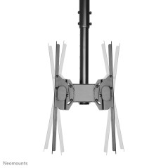 Neomounts NM-C440DBLACK Support de plafond pour double écran 32-60" - h56-91 cm