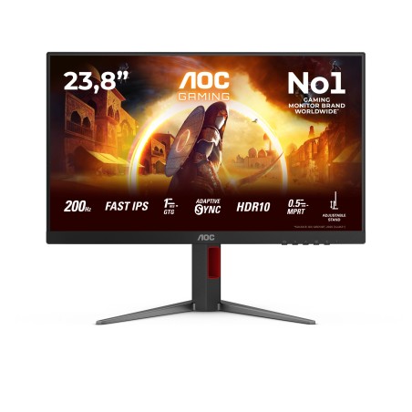 AOC G4 24G4HA écran plat de PC 60,5 cm (23.8") 1920 x 1080 pixels Full HD LED Noir, Rouge