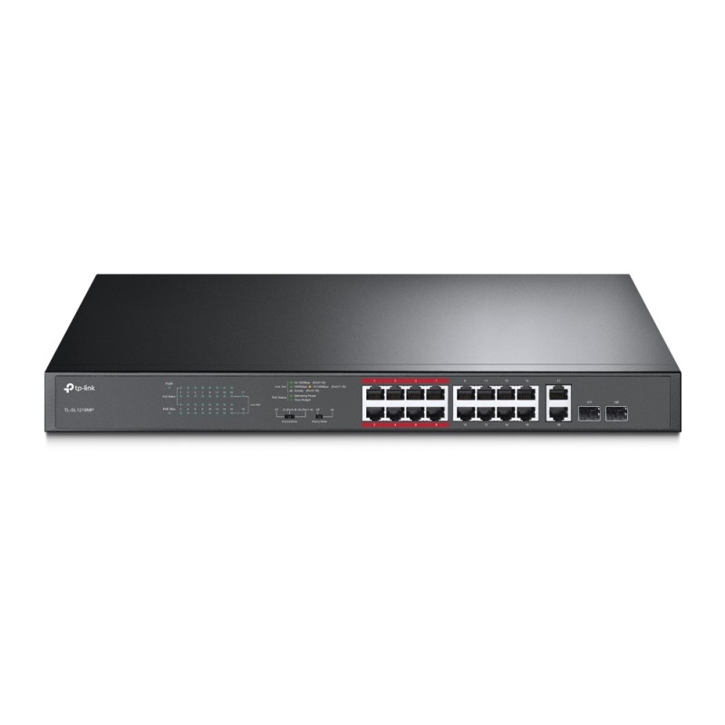 TP-Link TL-SL1218MP commutateur réseau Non-géré Fast Ethernet (10/100) Connexion Ethernet, supportant l'alimentation via ce TP-Link TL-SL1218MP commutateur réseau Non-géré Fast Ethernet (10/100) Connexion Ethernet, supportant l'alimentation via ce