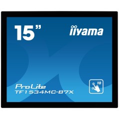 iiyama TF1534MC-B7X écran plat de PC 38,1 cm (15") 1024 x 768 pixels XGA LED Écran tactile Multi-utilisateur Noir