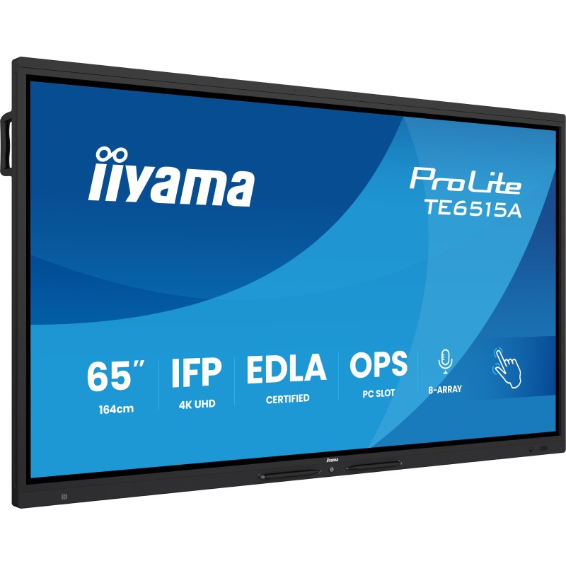 iiyama TE6515A-B1AG Écran d'affichage dynamique Écran plat interactif 163,8 cm (64.5") Wifi 550 cd/m² 4K Ultra HD Noir Écran iiyama TE6515A-B1AG Écran d'affichage dynamique Écran plat interactif 163,8 cm (64.5") Wifi 550 cd/m² 4K Ultra HD Noir Écran