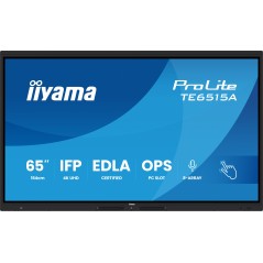 iiyama TE6515A-B1AG Écran d'affichage dynamique Écran plat interactif 163,8 cm (64.5") Wifi 550 cd/m² 4K Ultra HD Noir Écran