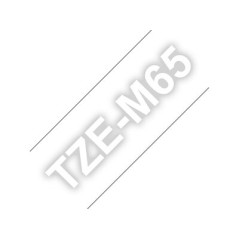 Tape/TZEM65 36mm WhiteOnClear Matte