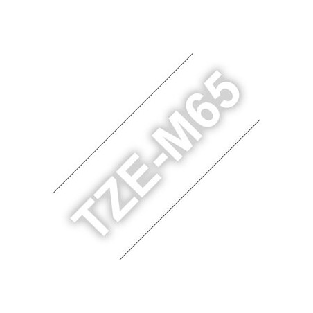 Tape/TZEM65 36mm WhiteOnClear Matte