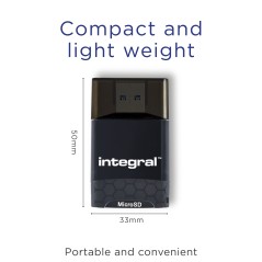 Integral INCRUSB3.0SDMSDU2 lecteur de carte mémoire