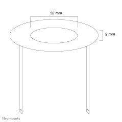 Neomounts FPMA-CRW5 Rosace encastrable au plafond - diam. 52 mm