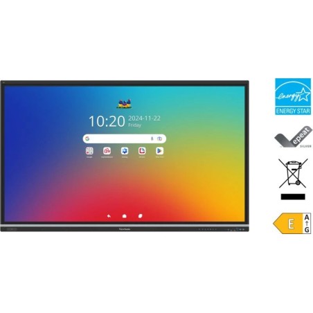 Viewsonic IFP9851 Display tableau blanc interactif 2,49 m (98") 3840 x 2160 pixels Écran tactile Noir