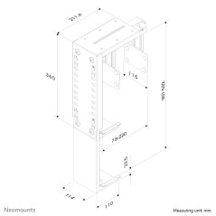 Neomounts CPU-D100BLACK Support pour ordinateur - max 30 kg - universel