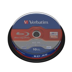 Verbatim BD-RE SL 25GB 2x 10 Pack Spindle 25 Go 10 pièce(s)