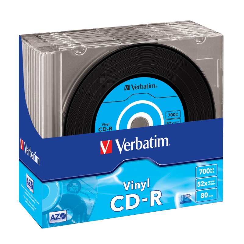 Verbatim CD-R AZO Data Vinyl 700 Mo 52x 10 pièce(s)