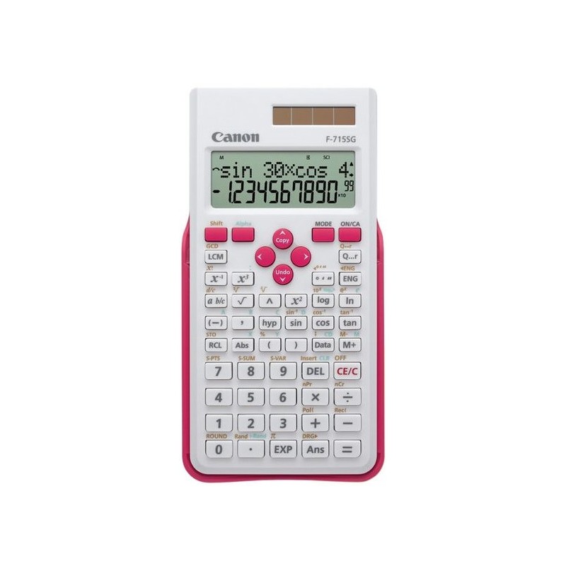 Canon F-715SG calculatrice Poche Calculatrice scientifique Rose, Blanc