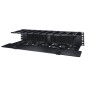 APC Passe-câbles horizontal, 2 U x 15 cm de profondeur, avec attaches de câbles sur plaque inférieure, un seul côté et capot