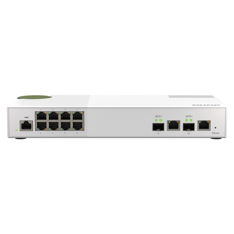 QNAP QSW-M2108-2C commutateur réseau Géré L2 2.5G Ethernet (100/1000/2500) Gris, Blanc