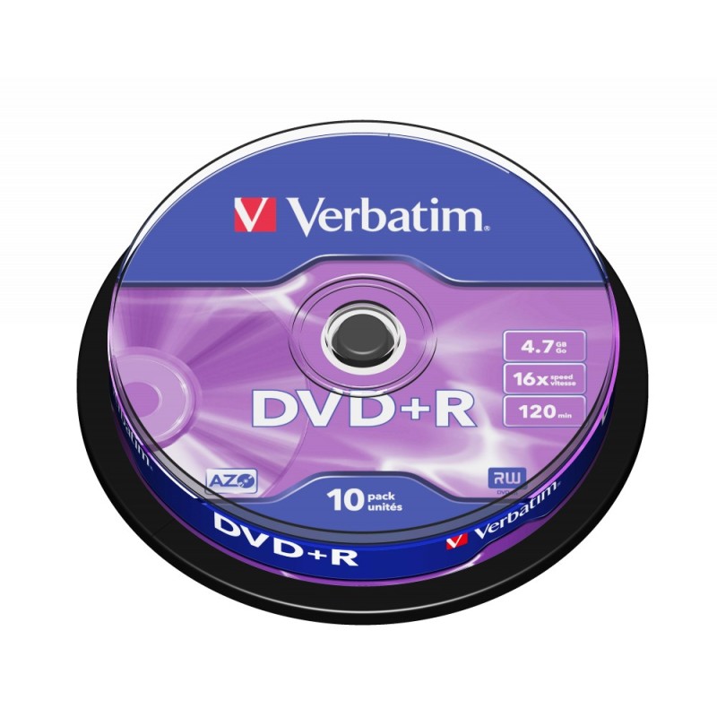 Verbatim DVD+R Matt Silver 4,7 Go 10 pièce(s) Verbatim DVD+R Matt Silver 4,7 Go 10 pièce(s)