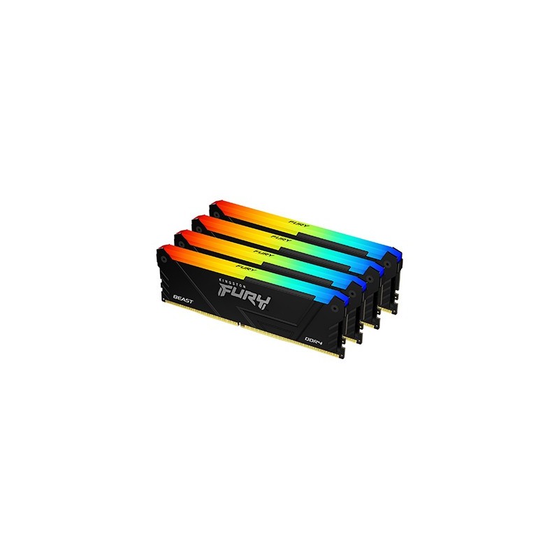 Kingston Technology FURY Beast 32GB 3600MT/s DDR4 CL17 DIMM (Kits de 4) RGB