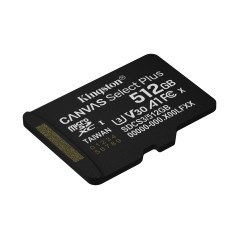 Kingston Technology 512GB microSDXC Canvas Select Plus Gen3 150MB s A1 (Adaptateur SD inclus)