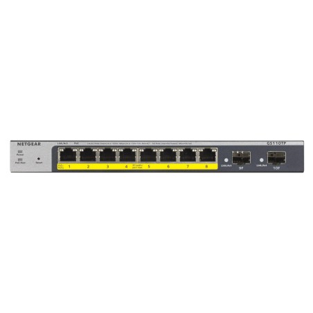 NETGEAR GS110TP Géré L2/L3/L4 Gigabit Ethernet (10/100/1000) Connexion Ethernet, supportant l'alimentation via ce port (PoE)
