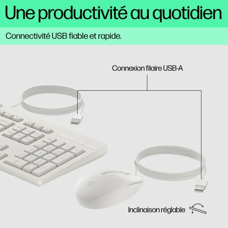 HP Ensemble combiné clavier et souris filaires 225